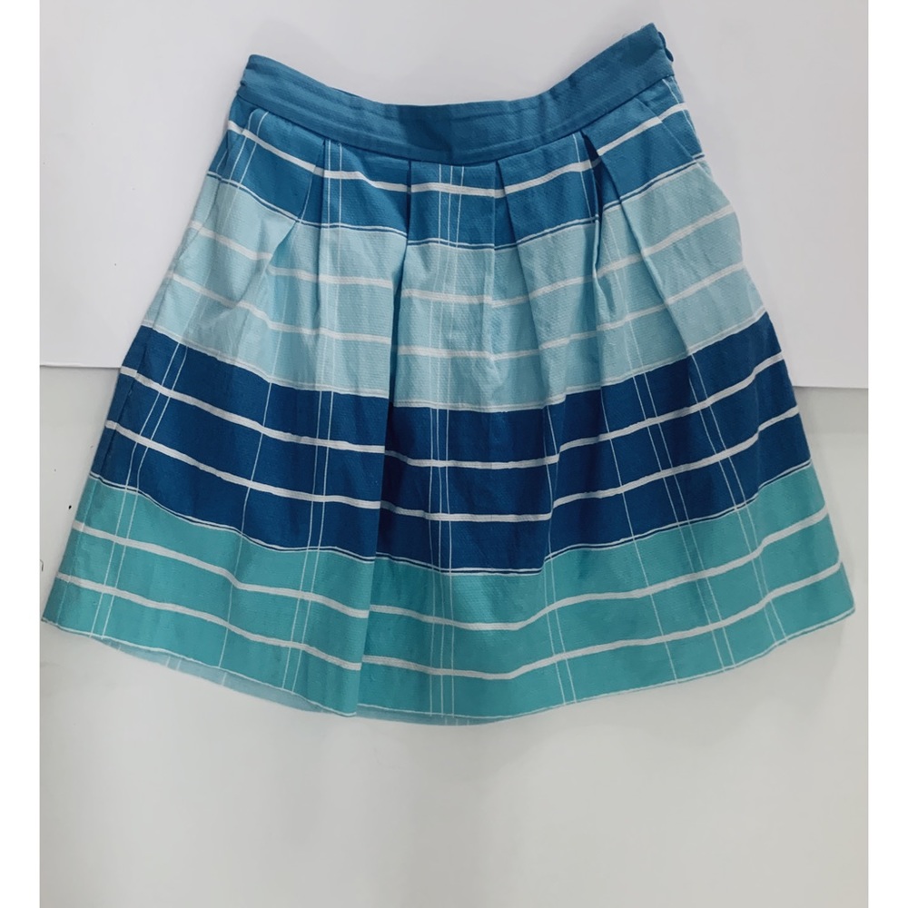 Blue and white a-skirt from Anthropologie